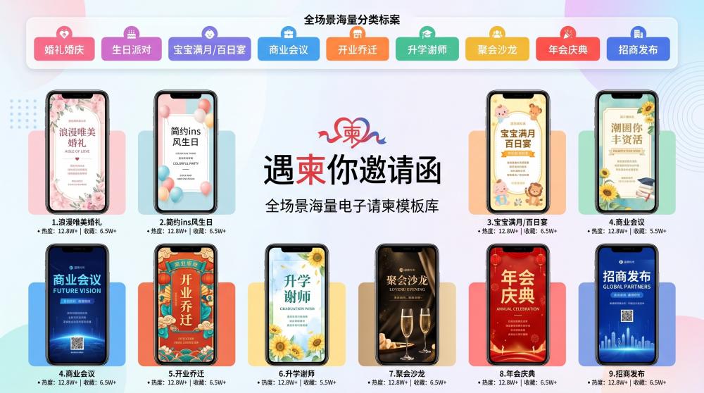 2026高颜值电子邀请函定制！全场景适配各类宴请需求